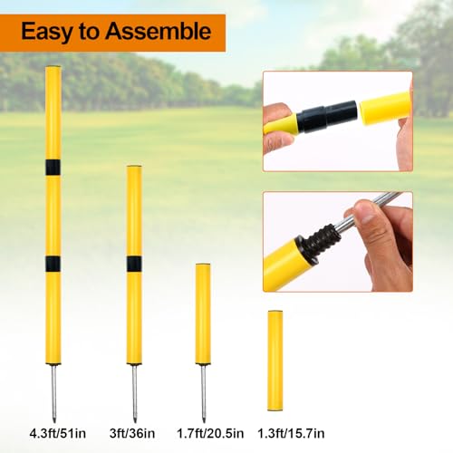 Soccer Agility Poles, Speed Sport Training Equipment for Soccer Basketball Football,Speed Jump Poles Training Equipment for Athletes/Kids/Adult - Image 3