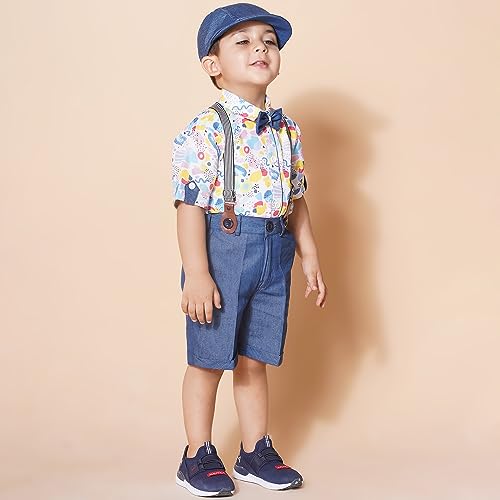 Image of AJ DEZINES Kids Clothing Shirt Short Set For Boys