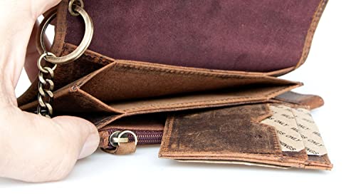 Trucker's Genuine Leather Wallet With A Truck Whole Made Of Durable Cowhide With A Chain 17.7 inches4