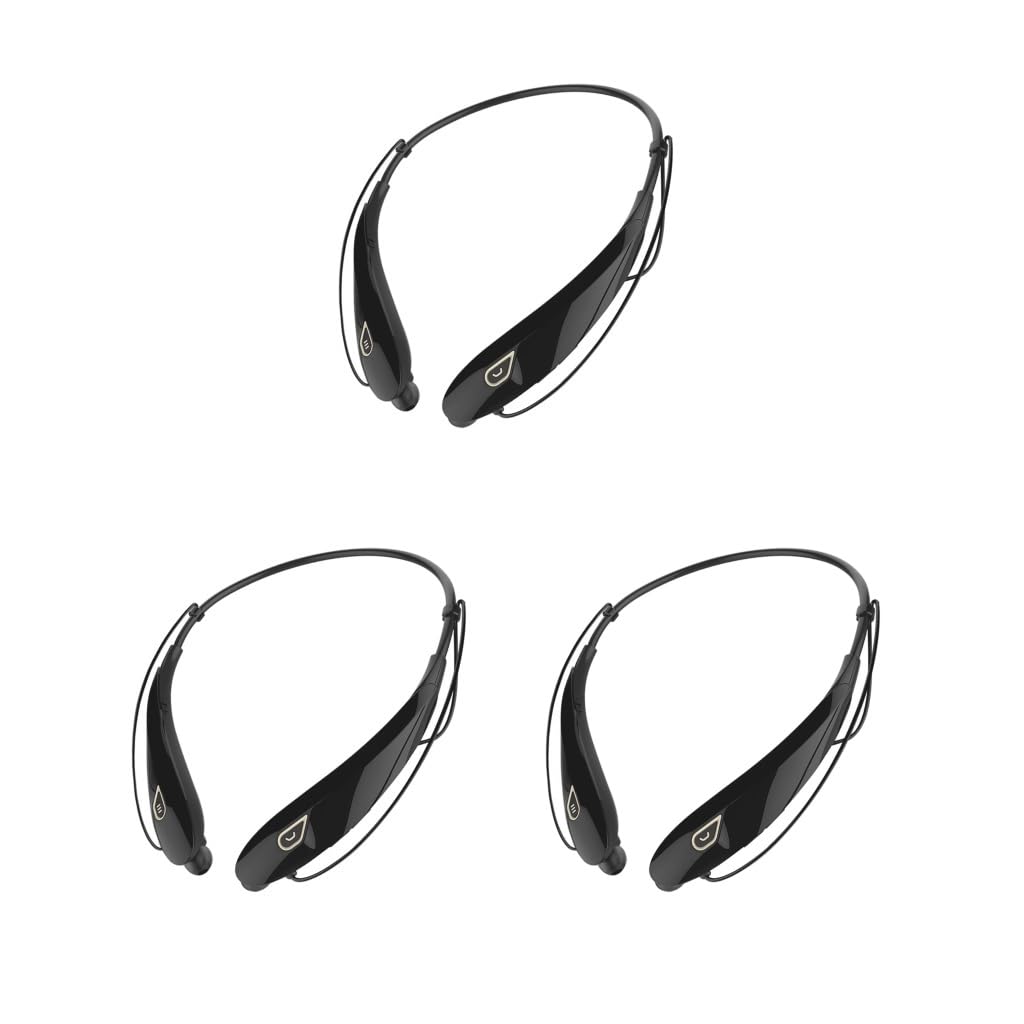 3 zestawy słuchawek Bluetooth z pałąkiem na kark magnetyczne słuchawki douszne z mikrofonem czarne + złote