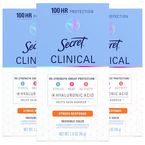 Antisudorifique Secret Clinical Strength solide invisible contre la sueur de stress