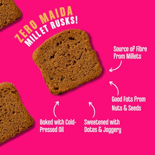 Early Foods - Early Foods Whole Wheat Rusk | Wheat Toast | Toast Biscuits | AttaRusk | No Maida Rusk| Kids Snack | 163g