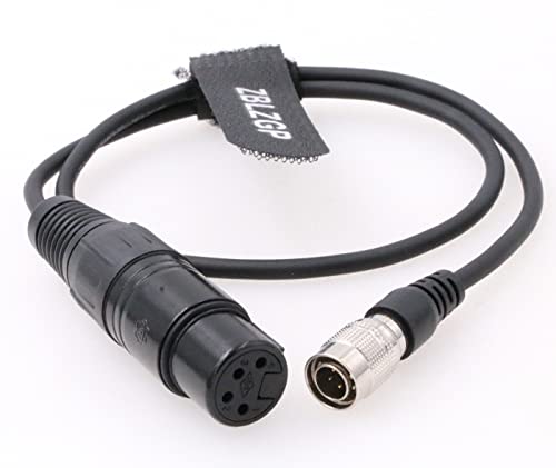 Cable de alimentación XLR hembra a Hirose de 4 pines macho 12 V para Sony Panasonic y monitor LCD 3