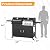 EROMMY 2-in-1 Dual Fuel Propane & Charcoal Grill Combo with Side Burner, Porcelain-Enameled Cast Iron Grates, 646SQIN Large Cooking Area for Outdoor Patio Backyard Barbecue & Party Events