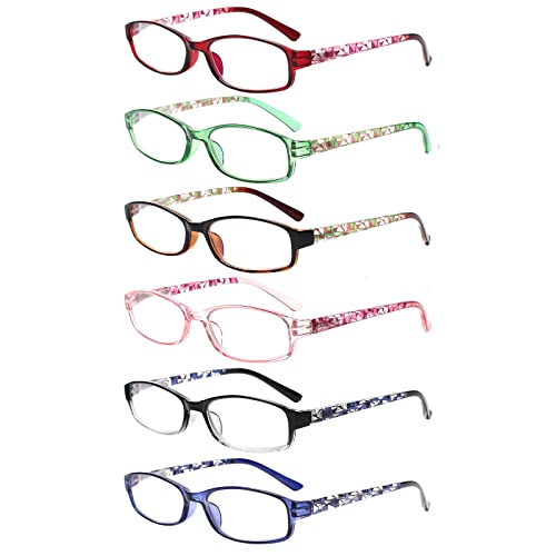 COJWIS 6 pack Lesebrille Blaulichtfilter Brille für Damen und Herren...