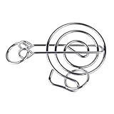 伝統的な頭の体操 クラシックメタルチャイニーズ 9リンクリングパズルおもちゃ（ラウンド） [並行輸入品]