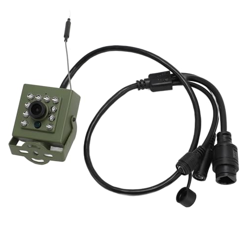 Asixxsix de cámaras de Seguridad, Lente de 3,6 mm, visión Nocturna, Tarjeta de Memoria de 128 GB, para Interiores y Exteriores, Compatible con Internet LAN y iOS. (Sensor CMOS IMX335 de 5MP)
