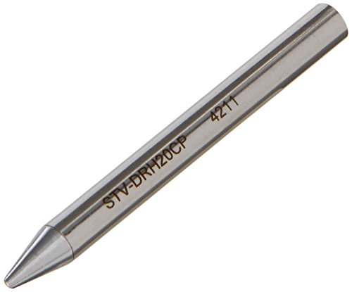 Image of Metcal STV-DRH20CP Series SxV Hand Soldering Tip for Temperature Sensitive Applications, 690F Maximum Tip Temperature, Hoof 45 Chrome Plating Face, 2.5mm Tip Size, 13mm Tip Length