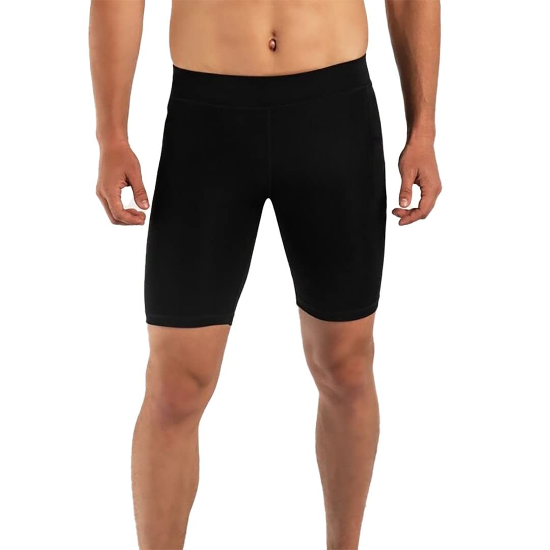 just rider Compression Sport Running Yoga Gym Cycling Half Short Black Workout Tight for Men-picture-45