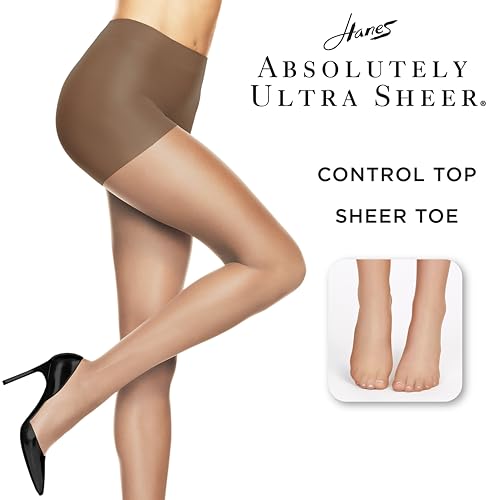 Hanes Women's Absolutely Ultra Sheer Control Top with Toe4