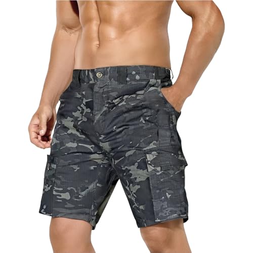 Short cargo robuste homme multipoches avec fermeture éclair