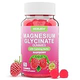 Magnesium Glycinate Gummies 600mg, Sugar Free Magnesium Gummies for Adults with Ashwagandha, Lemon Balm & GABA for Sleep, Mood Support and Relaxation, Vegan, 60 Raspberry