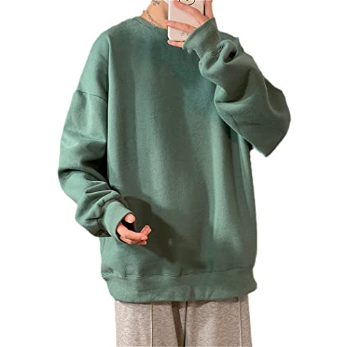 Sweat à capuche Harajuku pour homme style japonais surdimensionné vert XL