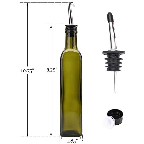 Dispensadores de aceite de vidrio de alta calidad Kingrol con boquillas de acero inoxidable, 6 uds. 5