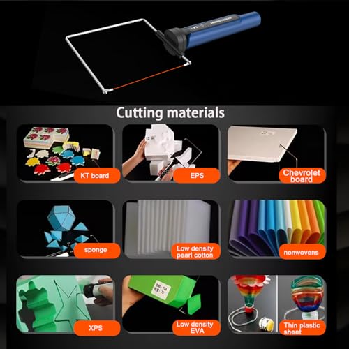 3 in 1 Hot Wire Foam Cutter Kit,Blue Foam Cutter Electric Foam Cutting Tool, Heated Foam Carving Knife Kit