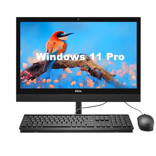Dell Optiplex 3050 Todo en Uno PC de sobremesa, Intel Core i3-6100, 8 GB de RAM, 256 GB SSD, HDMI, US Teclado QWERTY, Windows 11 Pro (renovado)