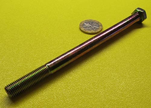 Grade 8 Zinc Yellow Steel Bolts RH PT 3/8"-24 x 5.50 Length 10 pcs