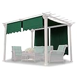 Yescom 2 Pcs 15.5x4 Ft Canopy Cover Replacement with Valance for Pergola Structure Green