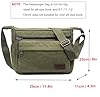 JAKAGO Messenger Shoulder Bag 13 Inch, Multi Pockets Canvas Crossbody Bag for Men/Woman,Casual Lightweight Satchel for Travel Outdoor Hiking Working Daily Use (Green) #2