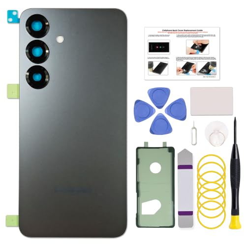 GREEN FUSION Compatible with Galaxy S25 Back Glass Cover Replacement, with Pre-Installed Camera Lens & Pre-Cut Tape, Includes Instruction, Silver Shadow