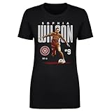 500 LEVEL Sophia Wilson Portland Thorns FC Bitmap Shirt for Women (Black, Large)