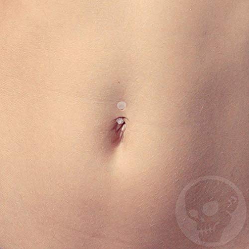 Evonix BQRETNCR4PK-10MM 4Pc 14G Bioflex Belly Button Retainers Clear Invisible Rings Bioplast Navel Plastic 10Mm 3/8 thumb #2