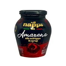 Nappi 1911 Amarena Cherries in Syrup, 16.23 oz 460g Premium Italian Cocktail Cherries for Desserts & Drinks Award-Winning Taste 2021 & 2024 Amarena Golden Product of Italy