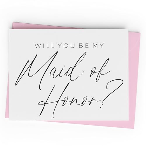 Will You Be My Bridesmaid Card. Will You Be My Maid Of Honor Card. Will You Be My Matron Of Honor Card. (MAID OF HONOR, ONE CARD)