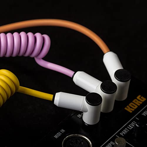 Cable de audio MyVolts Jack 3.5mm rizado amarillo miniatura 4