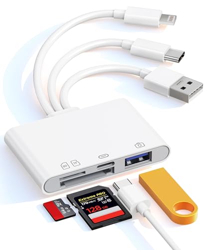 Lecteur carte SD iPhone 15 16 17 adaptateur USB-C MicroSD compatible Android PC