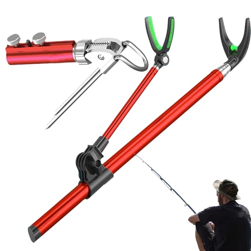 Support pour canne à pêche terrestre 1.7m portable pour randonnée