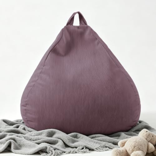 Image of LPMOERA Stuffed Animal Storage Soft Bean Bag Cover No Filler Dusty Pink | Skin-Friendly,Portable,Wide Easy-Load Opening,Hidden Zipper,Decorative Organizer