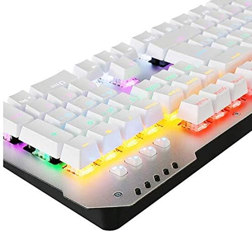 Страна view of AULA F2008 USB Keyboard, showing its profile and construction