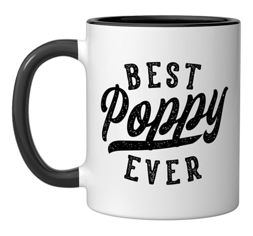 Taza cerámica Poppy Best Poppy Ever 11 oz Negra/Blanca miniatura 1
