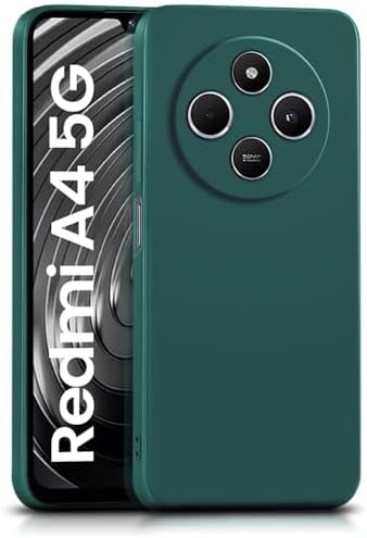 Zubitech Case Compatible for Xiaomi Redmi A4 / Redmi 14C / Poco C75 Case Cover Soft TPU Silicone Case Lightweight Shock Protective Cover with Camera Protection (Green)
