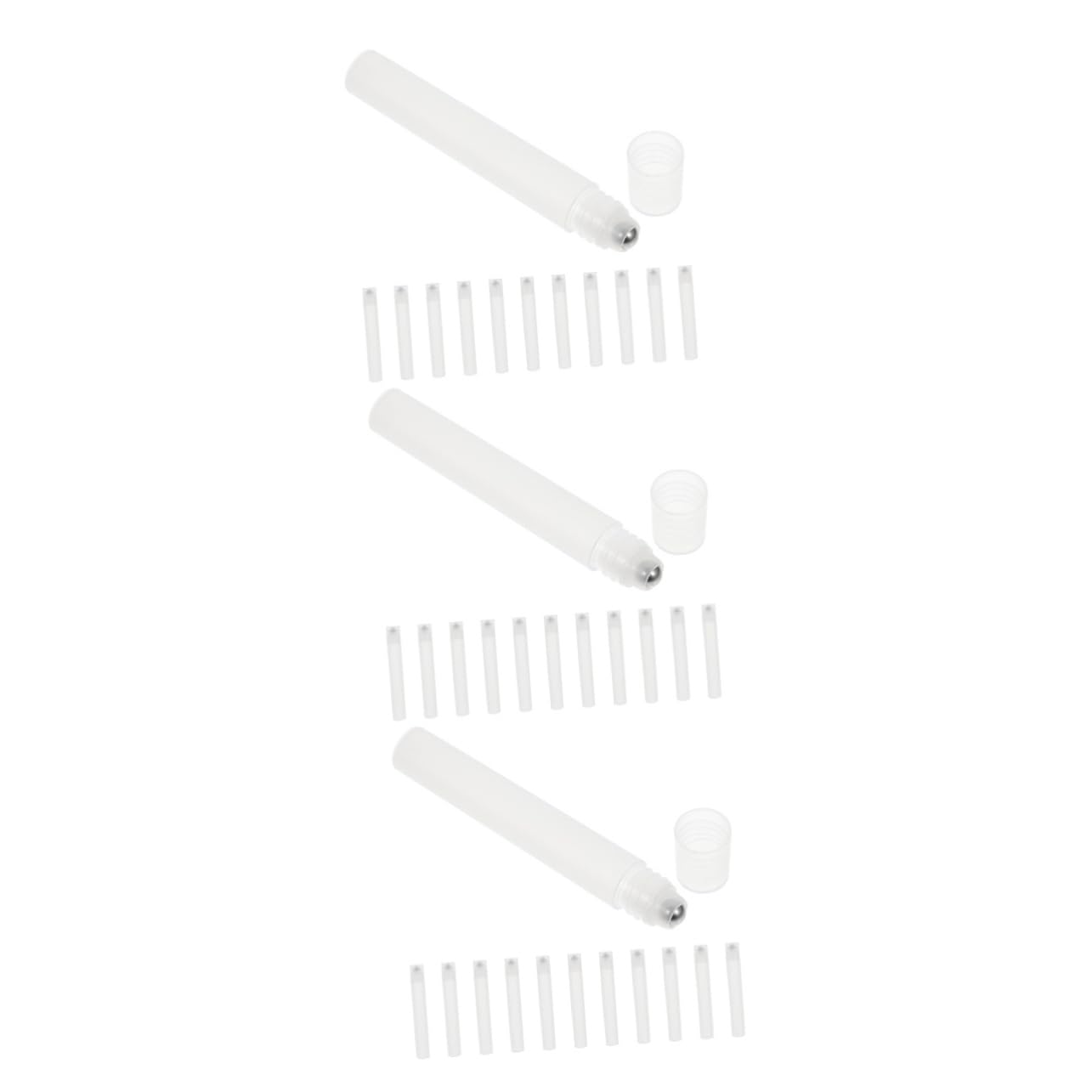 FRCOLOR Lot de 36 flacons à bille givrés vides pour échantillons de parfum rechargeables, flacons de parfum pour huiles essentielles