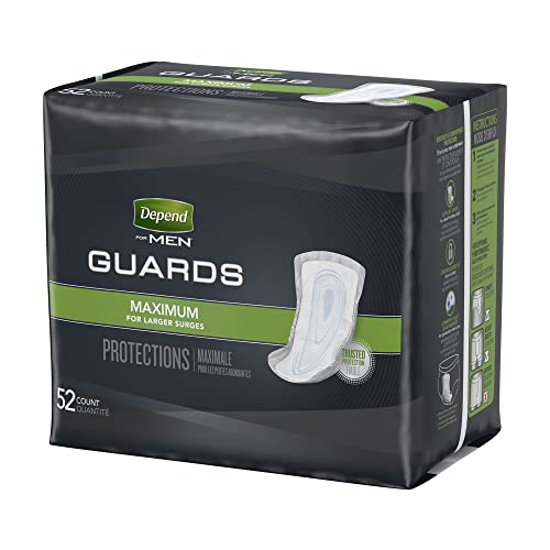 Depend Guards Incontinence Pads for Men, 52 Count, Maximum Absorbency, Cup-like Shape, Bladder Leakage Protection, Odor Control, Discreet Packaging - image 2