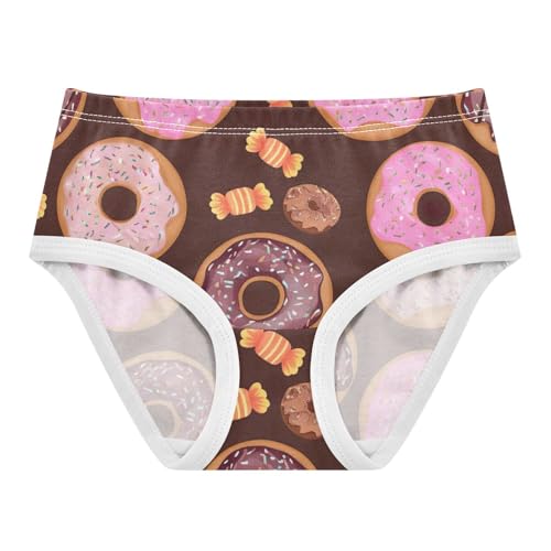 Pink Brown Donuts Candy Sweet Girl Panties Cute Toddler Girls Underwear Cotton Stylish Undies Kids Briefs 2t
