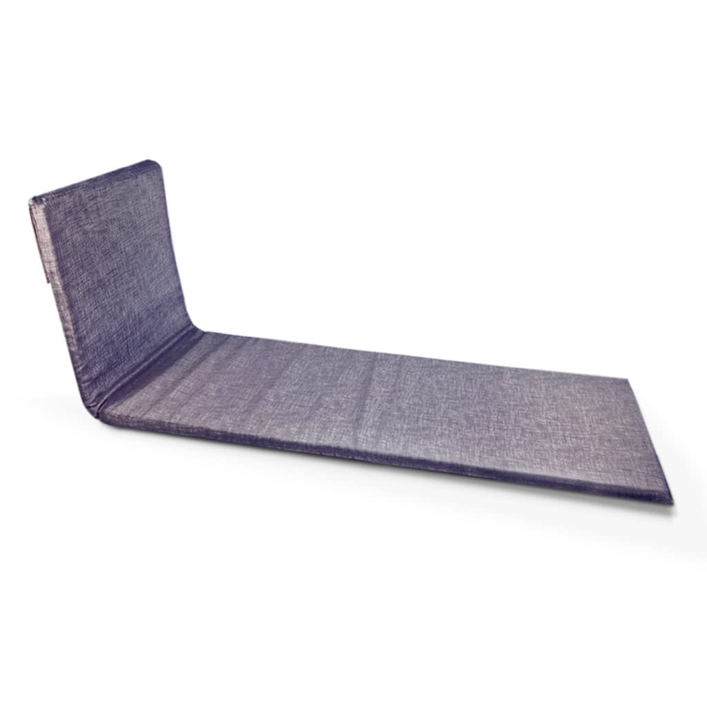 TIENDA EURASIA - Cojín para Tumbona de Jardín, Funda de Tela Lavable con Cremallera, Relleno de Esponja Acolchada, Cojines para Tumbonas de Interior y Exterior (180 x 50 cm, Gris)
