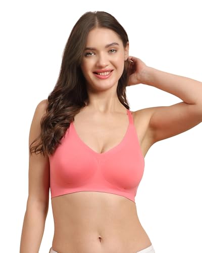 Image of Tweens Cotton Padded Bonded Bra for Women | Full Coverage Wire-Free Bra | Seamless No-Dig Comfort | Breathable Cotton | Elastic-Free Bottom Band & Side Wings | Pack of 1