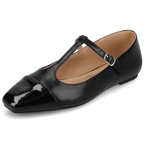 Journee Collection Womens Theah Mary Jane Buckle T-Strap Dress