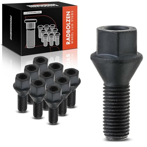 Frankberg Lot de 10 boulons de roue avant arrière compatibles avec 3 E21 315 316 318 320 323 1975-1984 5 E12 518 520 525 528 535 1972-1981 Remplacer# 36136781150