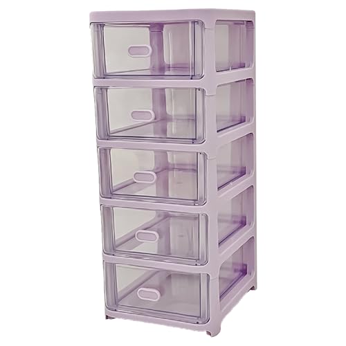 XNKLPY Petite Tour De Rangement en Plastique Transparent Meuble Organisateur Superposable BoîTe De Rangement avec Tiroirs pour Bureau Chambre...