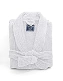 Ramesses Bathrobe Mens,Premium Thick Terry Cloth Bathrobe,Towel Bath robe Long–Staple Combed Men's Cotton Robe(White)