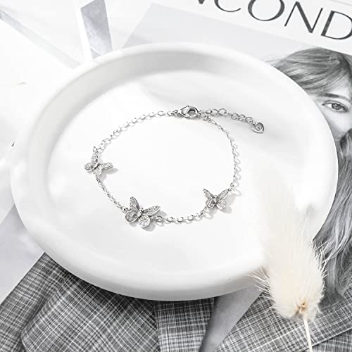 Butterfly Evil Eye Bracelets for Women Girls 18K Gold Plated with Cubic Zirconia Jewelry Gifts for Woman Wife Her Girlfriend Teens4