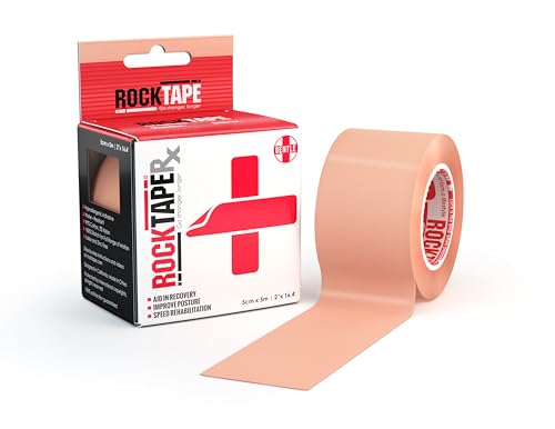 RockTape RX Sensitive-Skin 2-Inch Kinesiology Tape, 16.4-Foot Continuous Roll, Beige