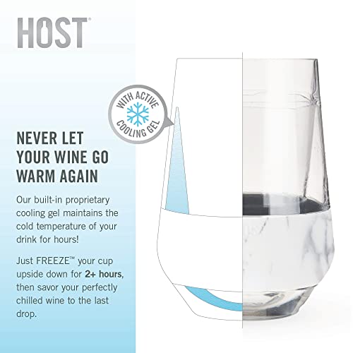 Host Freeze Xl Cooling Cup In Double Walled Insulated Freezable Drink Chilling Tumbler With Freezing Gel, 12 Ounces - Set Of 2 Marble #TOP1