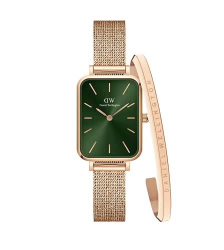 Buy Daniel Wellington Quadro Green dial Watch with Rose Gold Bracelet for  Women at Amazon.in