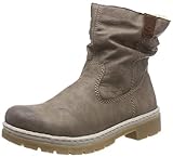 Absatzform: Blockabsatz Rieker Damen Y9462 Kurzschaft Stiefel, Beige (Kiesel/Mogano 64), 39 EU
