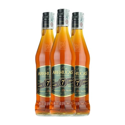 Rum Arehucas 7 Jahre 70 cl (Schachtel mit 3 Flaschen von 70 cl)